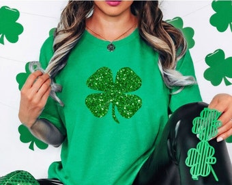 Shamrock Shirt,St. Patrick&#39;s Day Shirt, Real Glitter,St. Paddy&#39;s Day Shirt,Shamrock Shirt,St. Paddy&#39;s Day Shirt,xs-4x,Plus size,Ships Quick