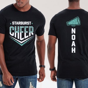 Glitter Cheer Shirt,Cheer Shirt,Male or Female Cheerleader Shirt,Megaphone Option,Custom,Cheer Squad Shirts,Glitter & Non Glitter available