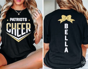 Glitter Cheer Shirt,Cheer Shirt,Cheerleader Shirt,Custom Name,Cheerleader Gift,Cheer Squad Shirts,Cheer Tees,Cheer Shirt, Cheer Spirit