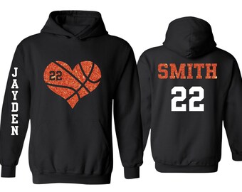 Glitter Basketball Hoodie,Basketball Hoodie,Basketball Team Hoodie,Basketball Spirit Wear,Basketball Gift,Game Day Shirt