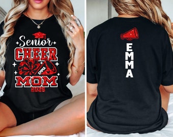 Chemise senior pailletée maman 2025, chemise pailletée senior maman 2025, t-shirt cheer maman, cheer maman, chemise personnalisée cheer, nom personnalisé