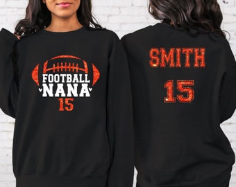 Football Nana Sweatshirt,Glitter, Football Nana Sweatshirt,Football Nana Sweatshirt,Football Nana Gift,Custom Football Sweatshirt