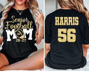 Senior Football Mom 26-27,Shirt,Glitter Senior Football Mom Shirt,Football Mom Tee,Football Mom Shirt,Football Mom Gift,Football Senior 2027