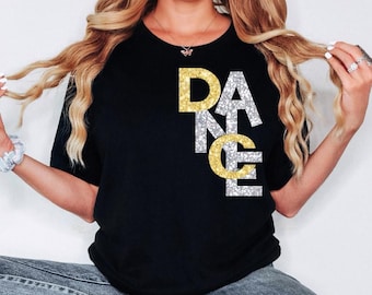 Glitter Dance Shirt,Glitter Dance Shirt,Dance shirt, Spirit Shirt,Dance Team Shirt,Dance Gift,Custom,Custom Name,Choose your color, Dance