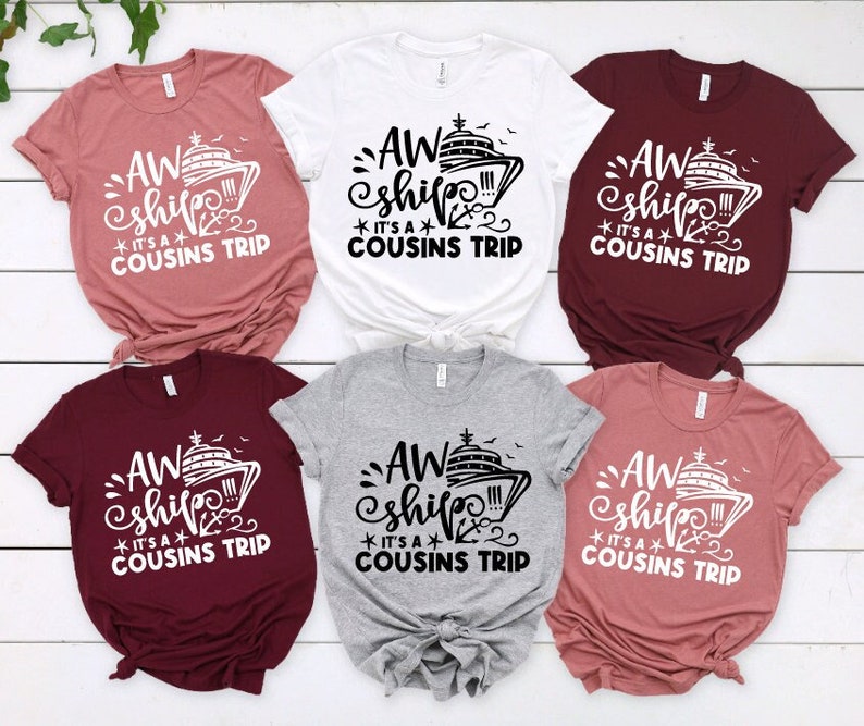 Cousin Cruise Shirts,Aw Ship It's a Cousin Trip,Cruise 2023 shirt,Family Cruise Shirts,Children,Adult Cruise Shirts,Matching Cruise tees image 1