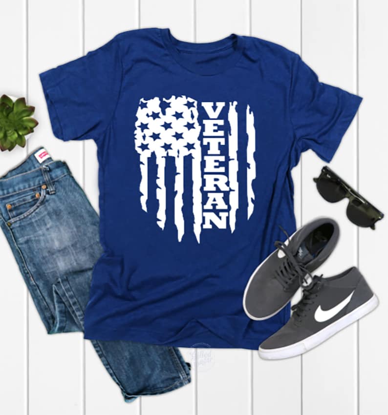Veteran Shirt Veteran Flag Shirt Veteran's Day Shirt Etsy