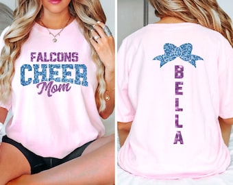 Glitter Cheer Mom Cheer Mom Shirt,Mom Tee,Cheer Mom Shirt,Cheer Mom Gift,Custom Cheer Shirt,Custom Name, Team Cheer Shirts,Choose your color