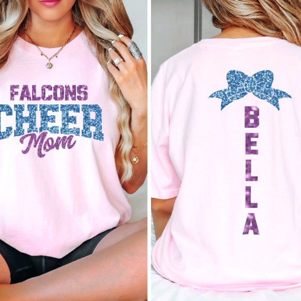 Glitter Cheer Mom Cheer Mom Shirt,Mom Tee,Cheer Mom Shirt,Cheer Mom Gift,Custom Cheer Shirt,Custom Name, Team Cheer Shirts,Choose your color