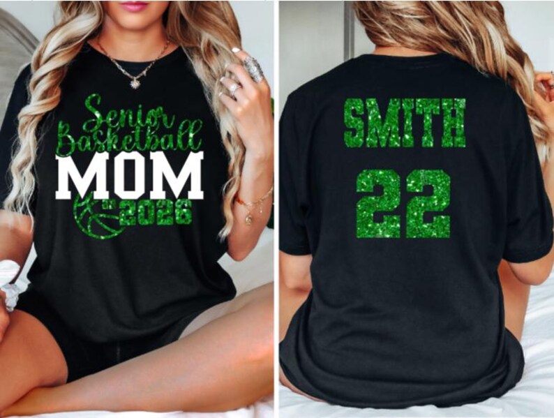 Senior Basketball Mom 2026 Shirt, Class of 2026,Glitter Senior Basketball Mom Shirt,Basketball Mom Tee,Basketball Shirt,Basketball Mom Gift image 3