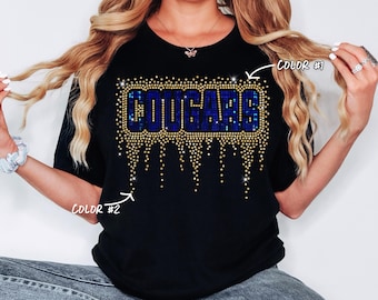 Spangle Bling Cheer Team Shirt, Spangle Team Shirt, Football, Baseball, Cheer,Basketball Team Bling Shirt,Cheer Comp Shirt,Custom Team Shirt
