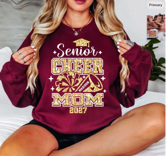 Senior Cheer Mom 2027 Sweatshirt, Real Glitter,Senior Cheer Mom Sweatshirt,Glitter Cheer Mom Sweatshirt,Cheer Mom Sweatshirt,2027 Cheer Mom