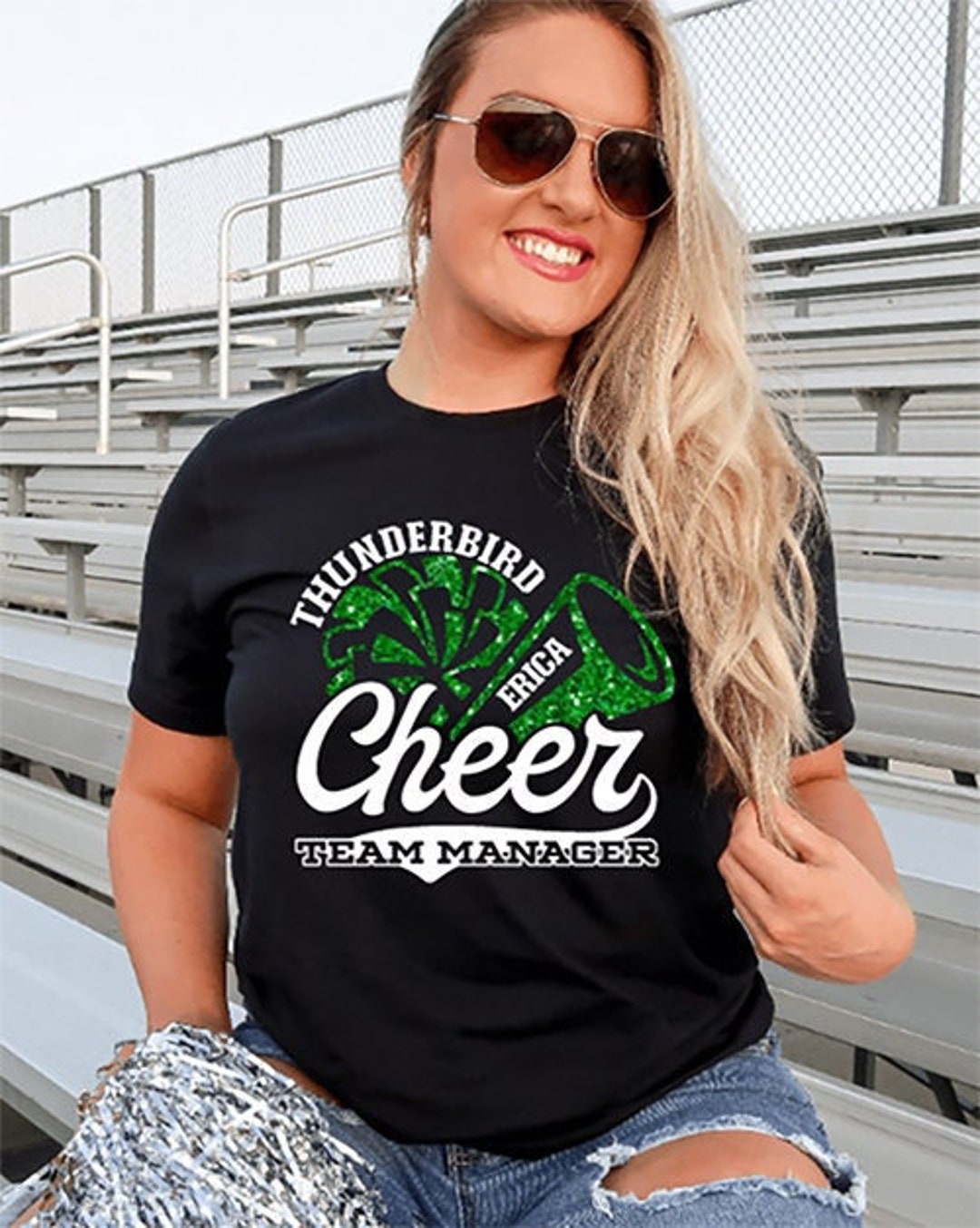 Cheer Team Manager Shirt,glitter Cheer Team Manager Shirt,cheer Team