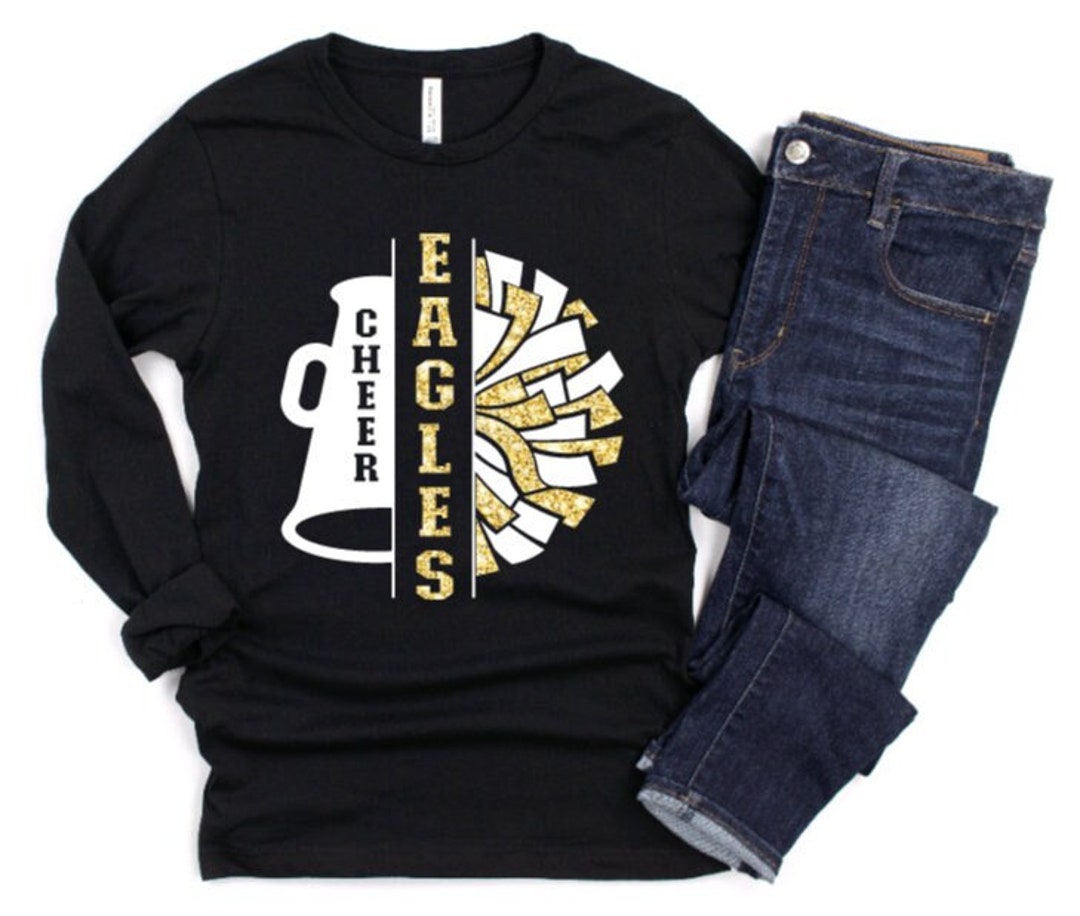 Cheer Shirt,glitter Cheer Shirt Long Sleeve, Long Sleeve,cheer Mom Tee