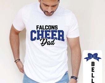 Chemise Cheer Dad, Chemise Cheer Dad, T-shirt Cheer Dad, Chemise Cheer Dad, Cadeau Cheer Maman, Chemise Cheer personnalisée, Nom personnalisé, Choisissez votre couleur