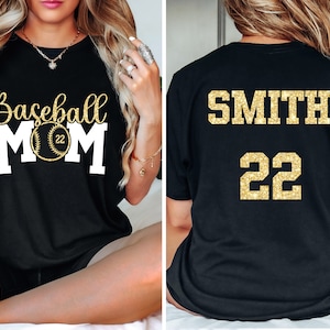 Glitter Baseball Mom Shirt,Custom Baseball Mom Shirt, Personalized Baseball Mom Shirt,Glitter Baseball Mom Shirt, Baseball Mom Tee,