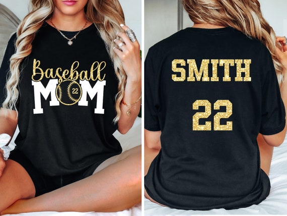 Black Glitter Baseball Mama Black Glitter Baseball Mama
