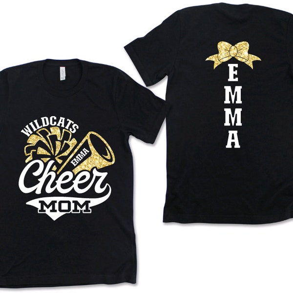 Cheer Mom Shirt,Rear Bow and Name,Glitter Cheer Mom Shirt,Cheer Mom Tee,Cheer Mom Shirt,Cheer Mom Gift,Custom Cheer Shirt,Custom Name