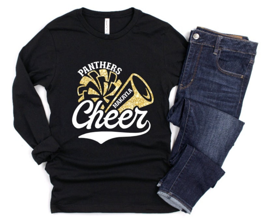 Cheer Shirt,glitter Cheer Shirt Long Sleeve, Long Sleeve,cheer Tee