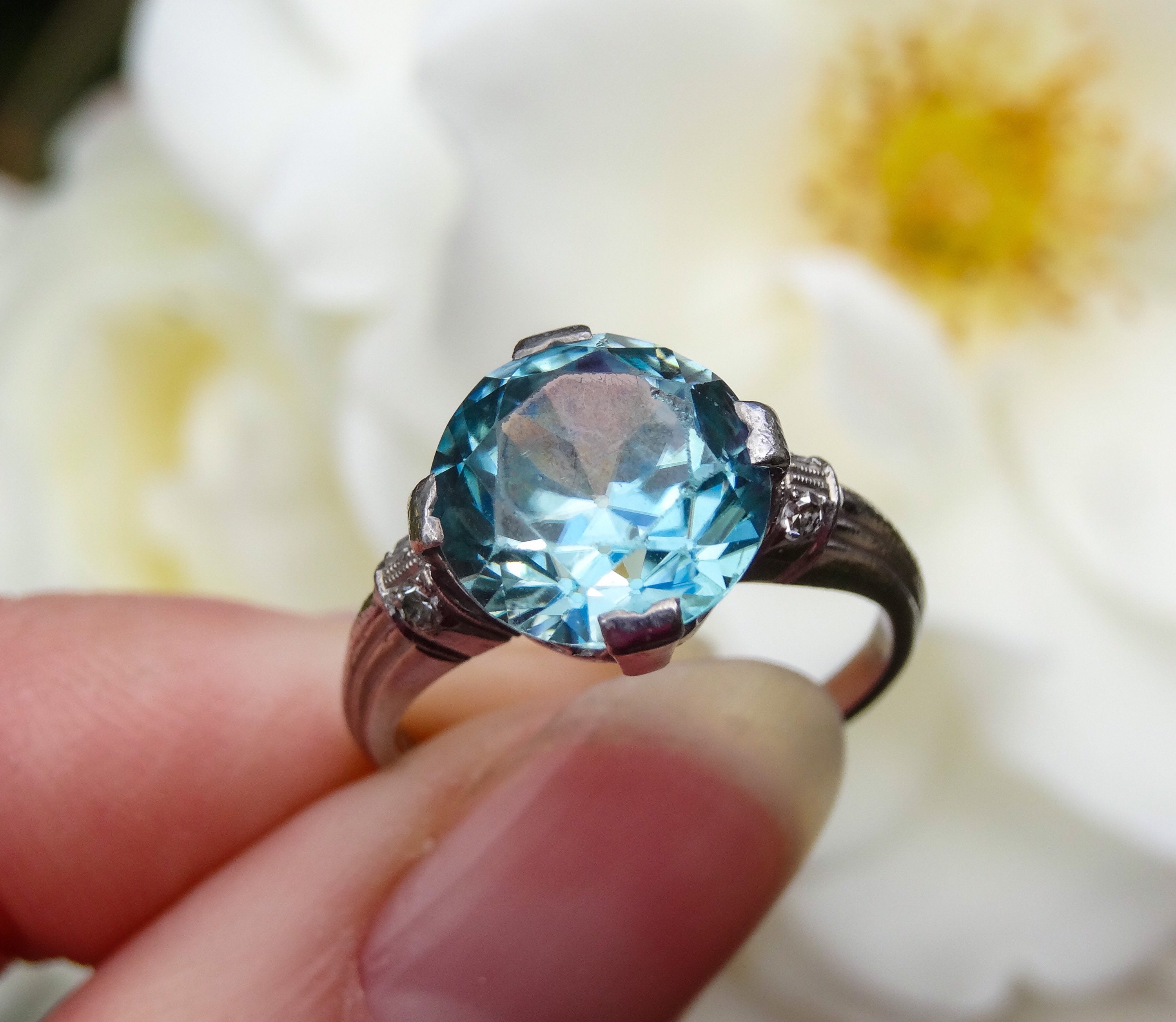 Blue zircon. Blue zircon