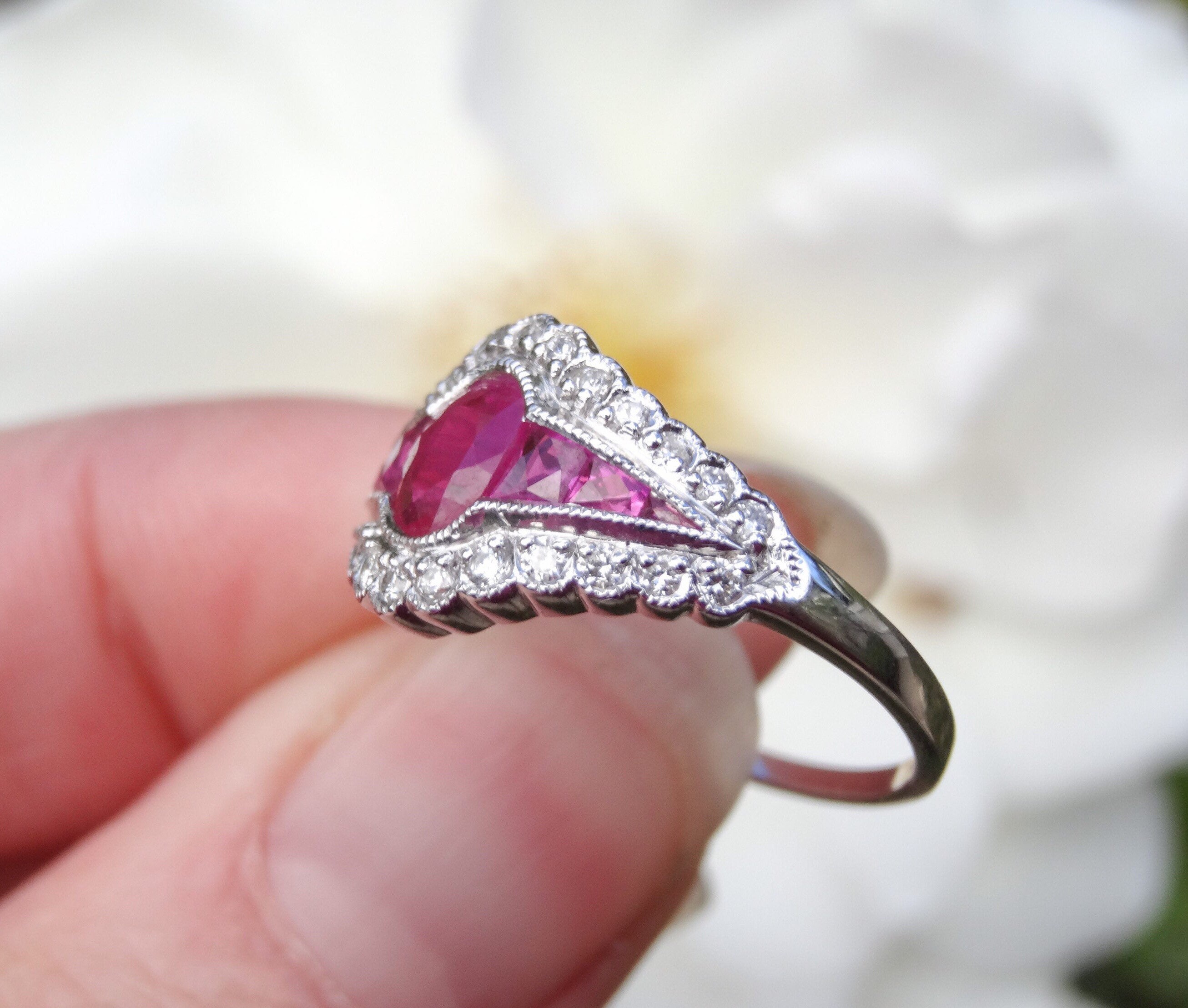 Impressive Ruby and Diamond Ring Appraisal Included Etsy