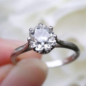 Rare 1.1 Carat Old Euro Cut Diamond Solitaire Engagement Ring, Sparkly, Free postage, Complimentary resize, Appraisal included, Sustainable!