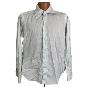 Steve Lawrence Arthur Gluck Shirtmaker Dress Shirt Pale Blue custom vtg Med