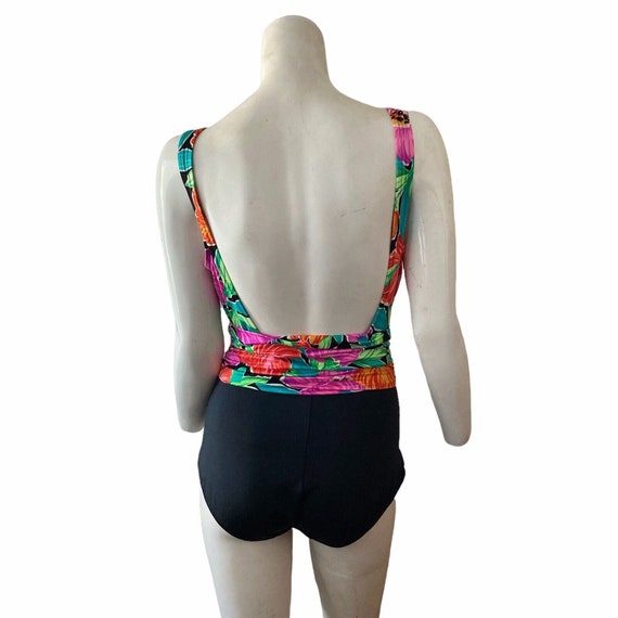 Vintage Catalina Swimsuit Floral One Piece w Saro… - image 9