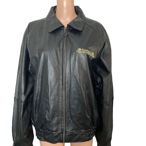 vintage burks bay leather jacket ramparts premier… - image 1