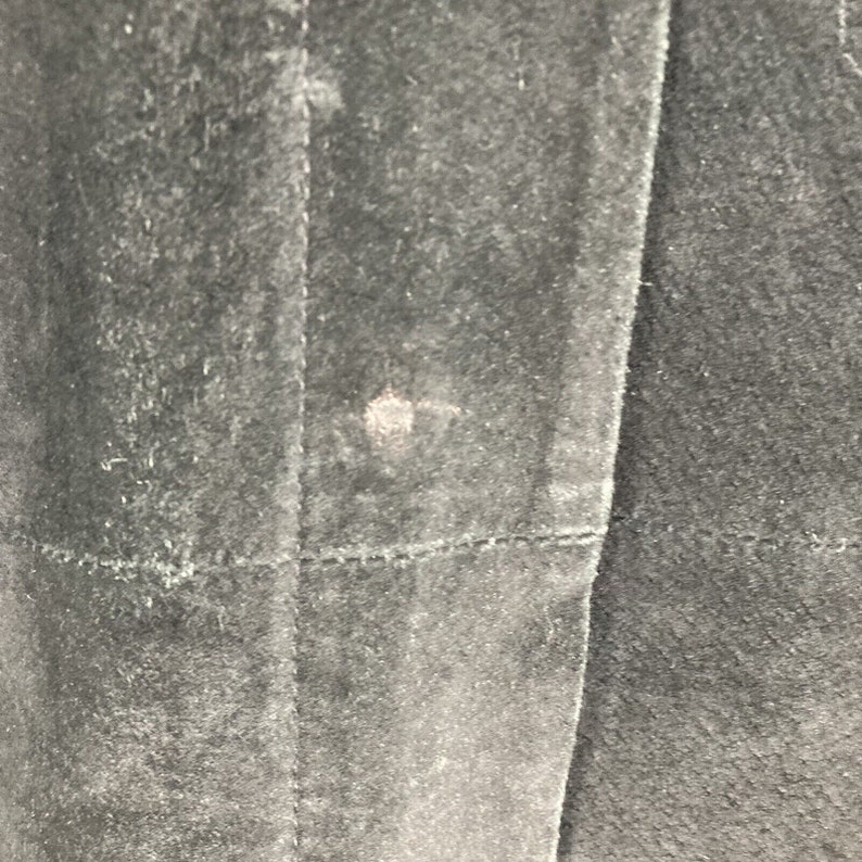 Vintage Maxima Wilsons Leather Suede Overcoat WoMen's Medium Black Hooded image 6