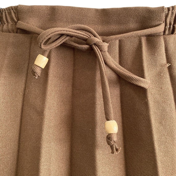 Vintage Skirt Womens Size 8 Brown Pleated Maxi Br… - image 3