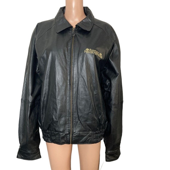 vintage burks bay leather jacket ramparts premier… - image 3