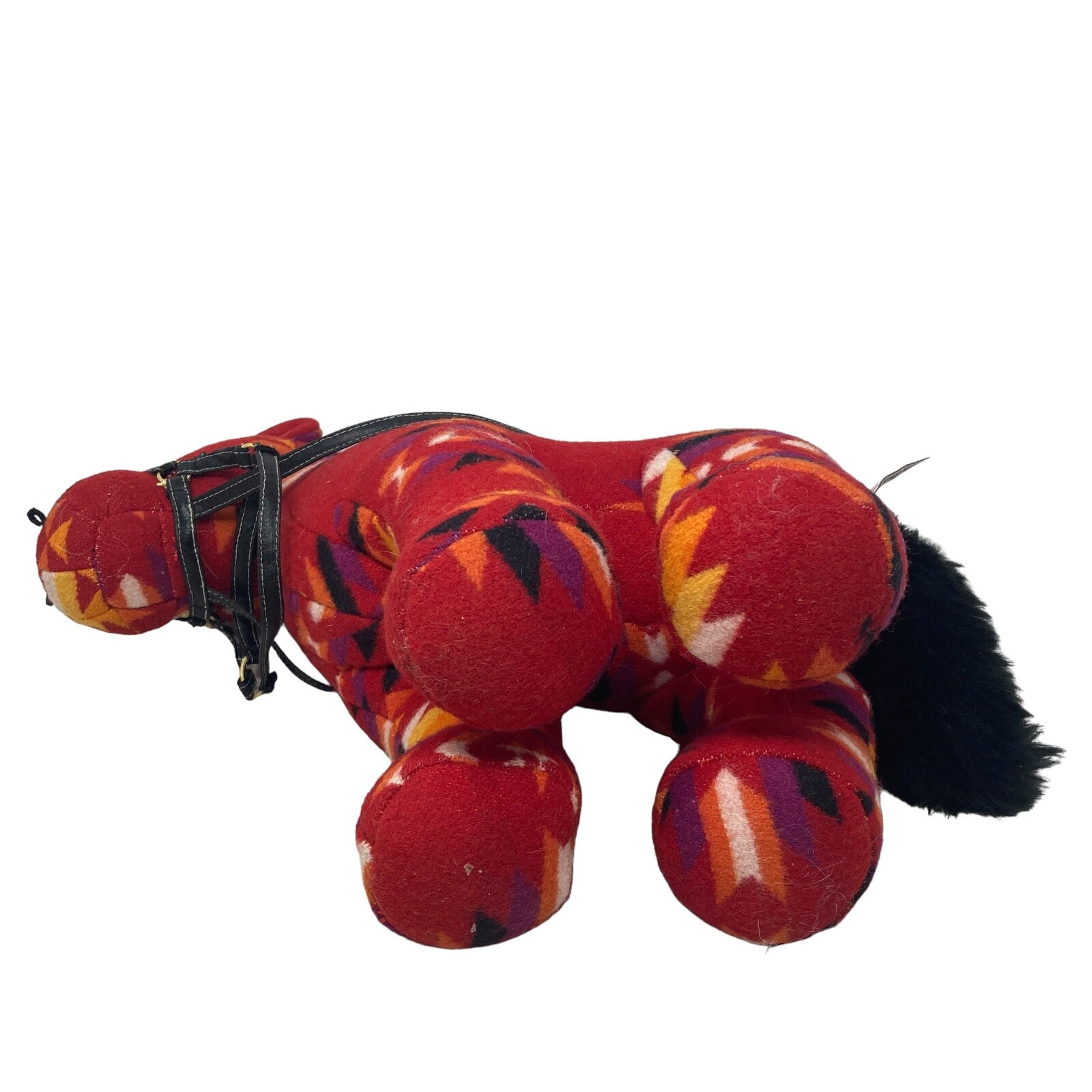 Pendleton Gund Franklin Horse Wool Cotton Stuffed Animal Plush Red