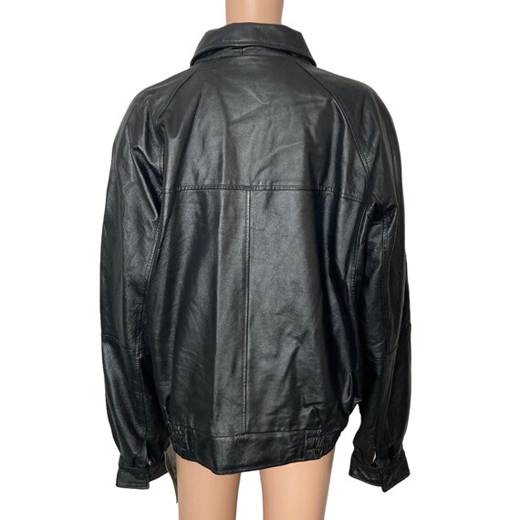 vintage burks bay leather jacket ramparts premier… - image 2