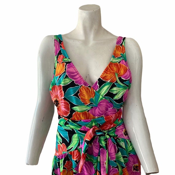 Vintage Catalina Swimsuit Floral One Piece w Saro… - image 6