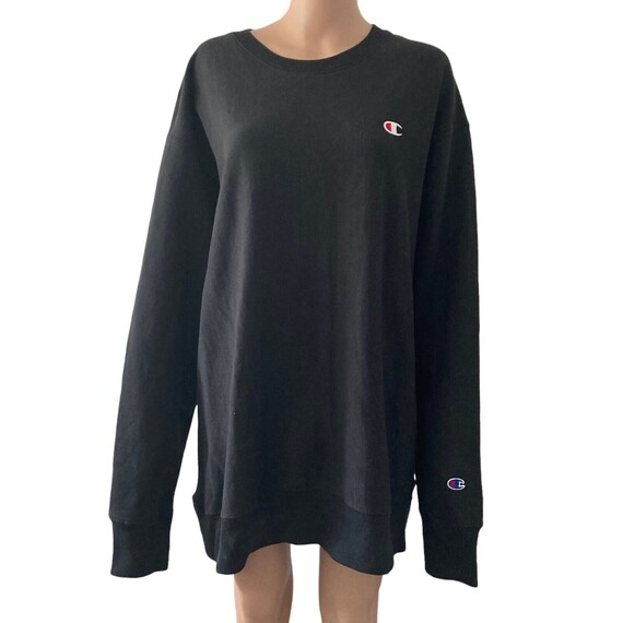 Vintage 90s Champion Sweatshirt Reverse Weave Mens 2XL Black