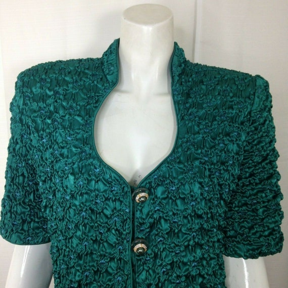 Vintage Karen Lawrence by Matthew Womens Teal Gre… - image 3