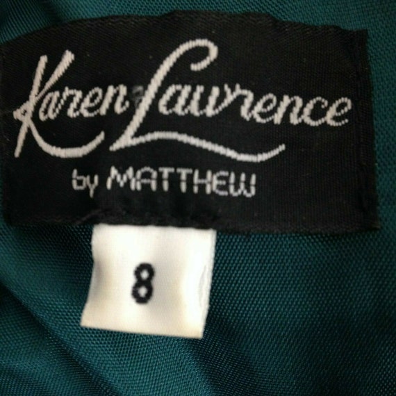 Vintage Karen Lawrence by Matthew Womens Teal Gre… - image 2