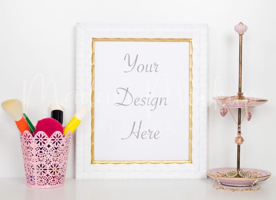 Frame Mockup White And Gold Frame Mockup Mock Up