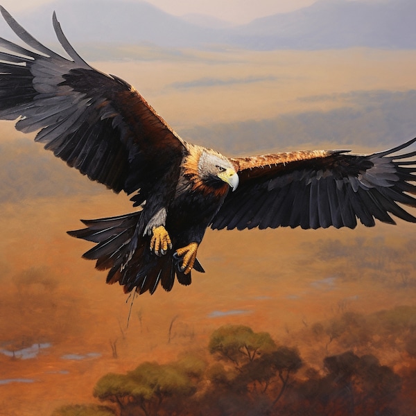 Majestic Wedge Tail eagle soaring #4 Digital Print