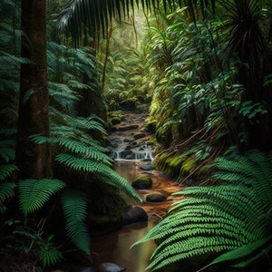 Australian Rainforest landscape #4 Digital Print