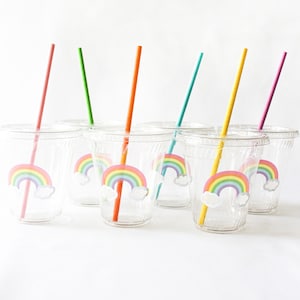 Pastel Rainbow Cups/Pastel Rainbow Birthday/Pastel Rainbow Party/Unicorn Birthday Party/Pastel 1st Birthday/Pastel Rainbow Baby Shower