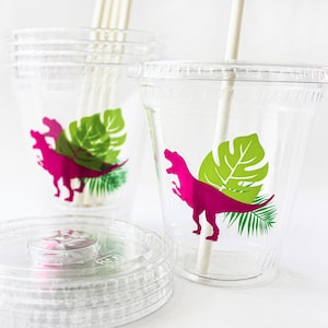 Copas de fiesta de dinosaurios / Cumpleaños de dinosaurios / Fiesta de cumpleaños de dinosaurios / Copas de fiesta de cumpleaños de dinosaurios / Baby shower de dinosaurios / Copas de cumpleaños de dinosaurios