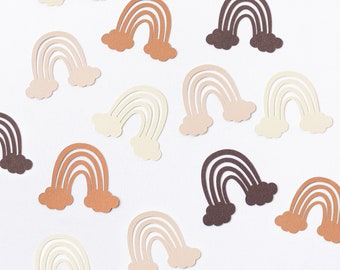 Boho Rainbow Confetti/Brown Boho Rainbow Confetti /Brown Boho Confetti/Boho Rainbow Baby Shower/Warm Earth Tone Boho Confetti/Boho Confetti