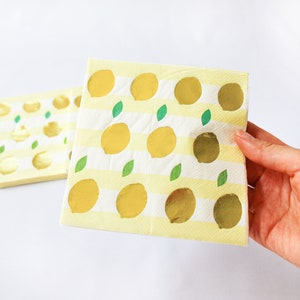 Lemon Napkins/Lemon Birthday Party Napkins/Lemon Bridal Shower/Lemon Baby Shower/Lemon Party Décor/Lemon Party napkins/Lemon Bride to be