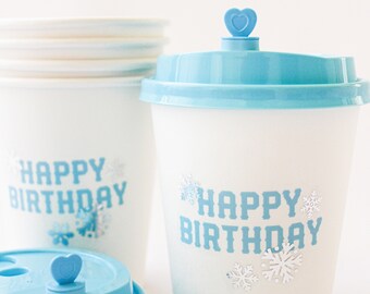 Winter ONEderland Cups/Winter ONEderland Hot Chocolate Bar/Snowflakes Cups/Winter Birthday Decorations Boy/Winter Birthday Party Cups