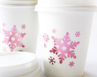 Winter ONEderland Cups/Winter ONEderland Hot Chocolate Bar/Winter Girl Baby Shower/Girl Winter Birthday Decorations/Winter Birthday Cups