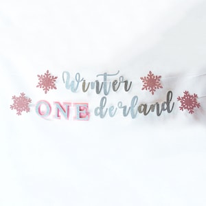 Winter ONEderland Banner/Winter Wonderland Banner/Winter ONEderland Decorations Girl/1st Birthday Banner/Winter Wonderland sign/ONE Banner