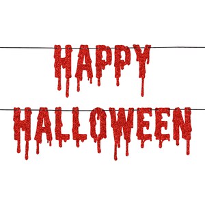 Happy Halloween Banner/Halloween Banner/Blood Banner/Halloween Garland/Bloody Birthday Banner/Spooky Décor/Halloween Garland/Halloween Décor