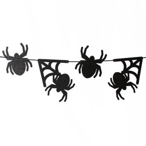 Spider Garland/Halloween Birthday Garland/Halloween Birthday Party/Spider 1st Birthday/Halloween Baby Shower Décor/Halloween Bridal Shower