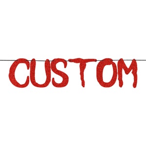 Halloween Banner/Halloween Birthday Banner/Custom Banner/Bloody Banner/Birthday Custom Banner/Blood Banner/Halloween Decorations